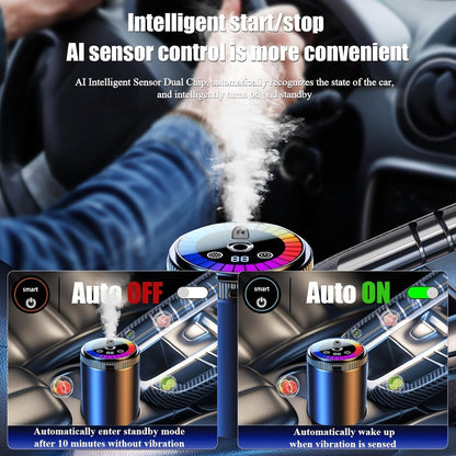 Car Aromatherapy Diffuser with Dynamic Light Show & Starry Sky Mode – Adjustable Scent Intensity, USB Rechargeable, Eliminates Odors