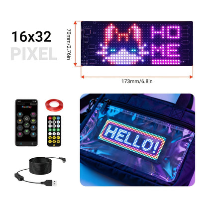 Programmable LED Sign Flexible Matrix Display Screen 5V App & Remote Control - Scrolling Text for an Everyday Personal Care Routine