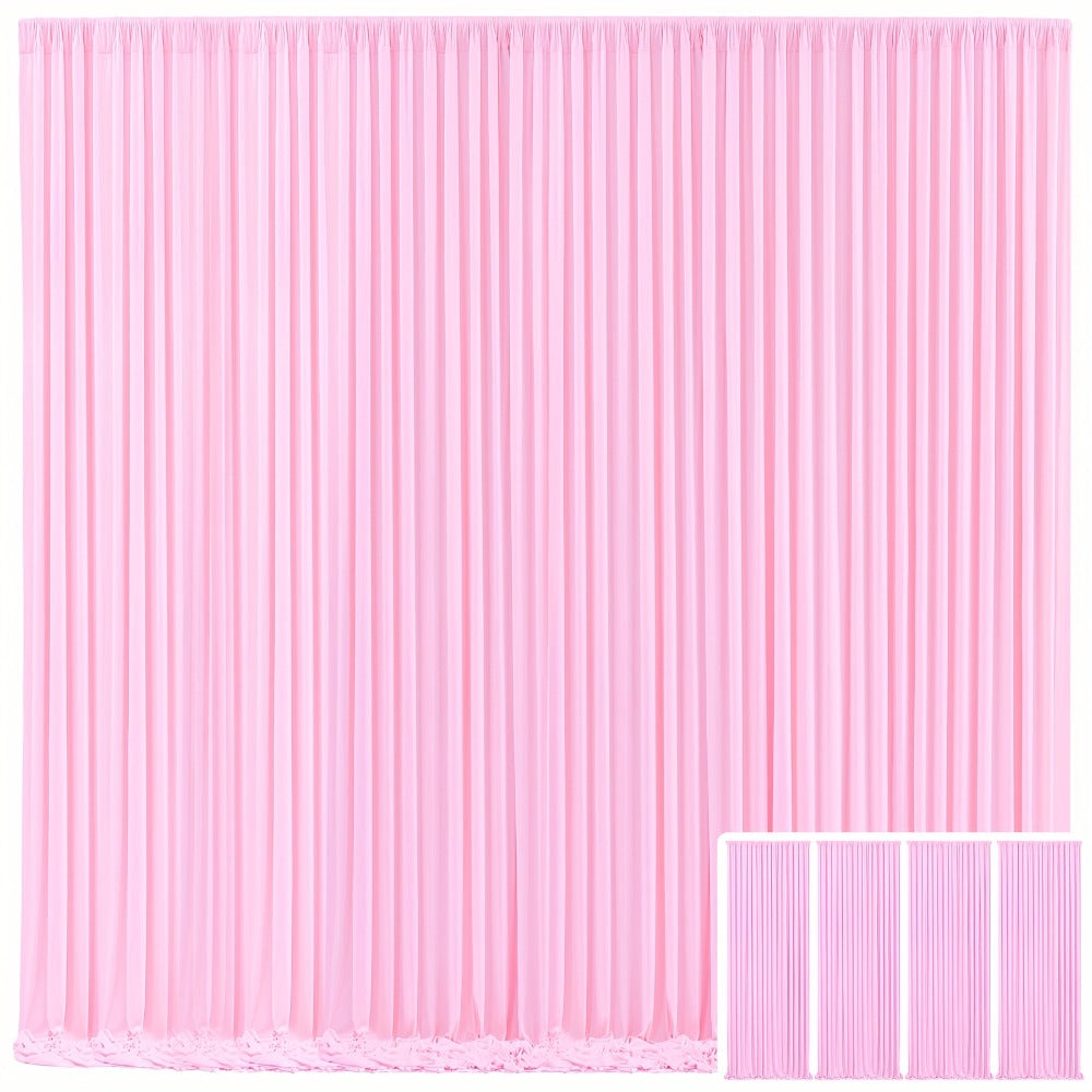 Blackout Backdrop Curtain 4 Pack 5x10 Ft - Heavyweight Nonwoven, Wrinkle-Resistant for Entryways, Bedrooms and Living Spaces