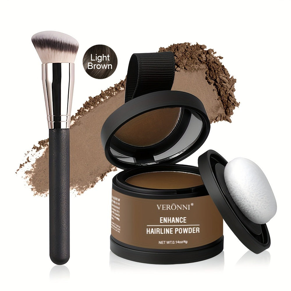 Hairline Shadow Powder Kit with Brush – Waterproof Hairline Concealer & Hair Root Touch Up Powder | Instant Fuller-Looking Hairline | 6
