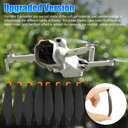 DJI Mini 3 Replacement Propellers 16pcs, Low-Noise Quick-Release Drone Blades Upgrade Kit with Screws & Screwdrivers