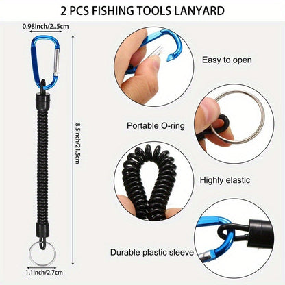 7-Piece Fishing Pliers & Fish Lip Gripper Combo – Saltwater Resistant Stainless Steel Hook Remover Set with Fish Scale & Storage Bag