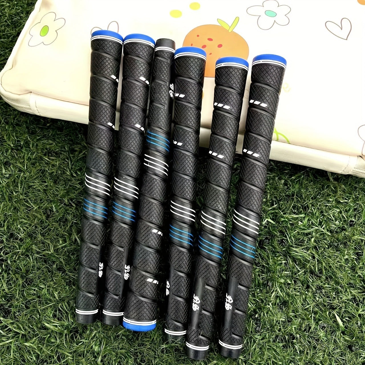 Oversized Golf Grips 10-Pack | Jumbo Blue Soft Rubber Anti-Slip Golf Club Grips for Iron & Wood Clubs – Ergonomic Precision Control Design