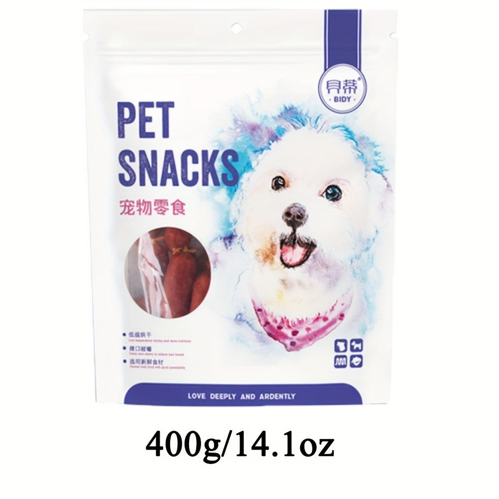 Soft Chew Dog Sausage Treats – Chicken & Duck Flavor, High Protein Fresh Meat Training Treats for Small, Medium & Large Dogs