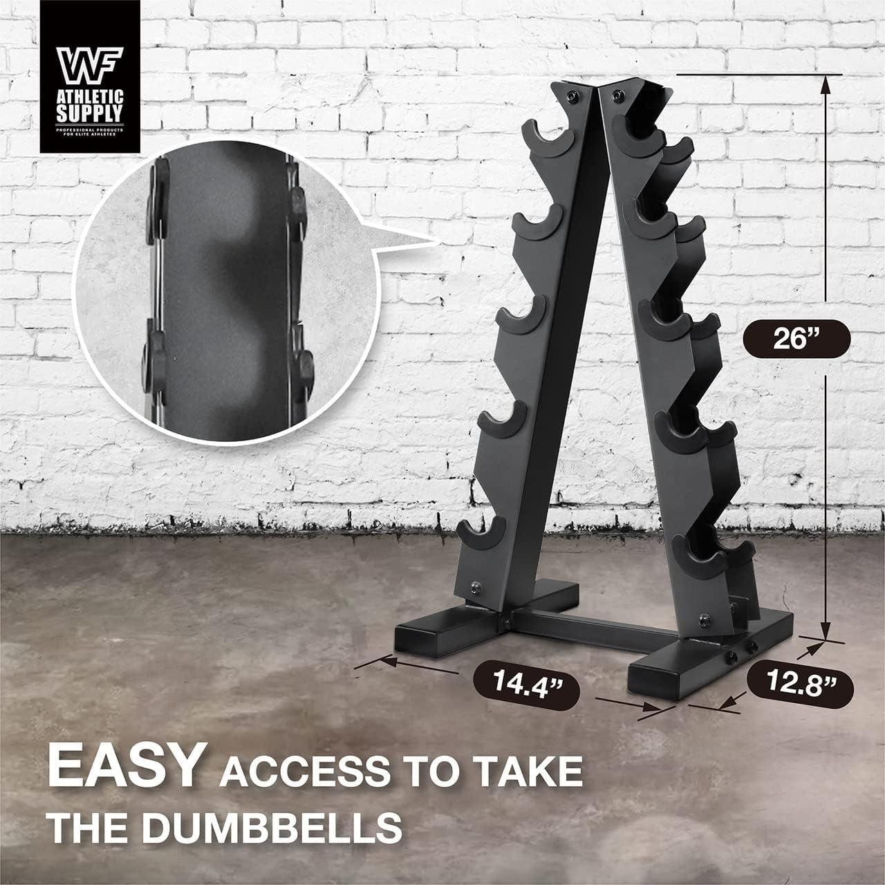 Dumbbell Rack A-Frame 5-Tier Heavy Duty Weight Storage Stand – Space-Saving Vertical Dumbbell Holder for Home Gym