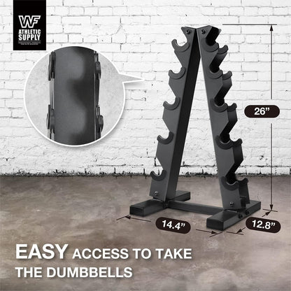 Dumbbell Rack A-Frame 5-Tier Heavy Duty Weight Storage Stand – Space-Saving Vertical Dumbbell Holder for Home Gym