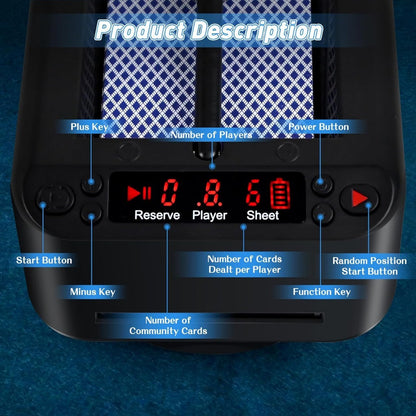 Automatic Card Dealer Machine 360° Rotating – Universal Anti-Cheating Playing Card Dealing Tool for Poker, Board Games & Family Game Night