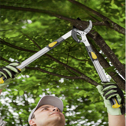 Telescoping Pruning Shears with Long Stretchable Handle – Bypass Lopper for Thick Branches & Daily Tree Pruning