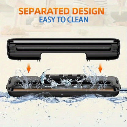 Countertop Vacuum Sealer with Vacuum-Seal and Seal-Only Modes, 50 Bags and Black or White Finish