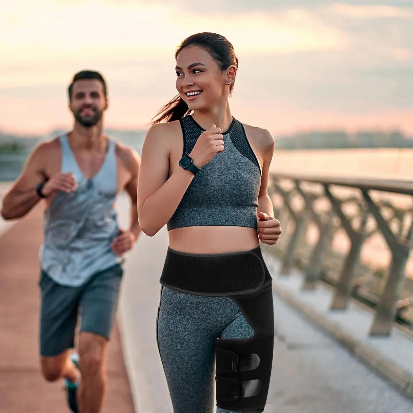 Groin Support Wrap & Thigh Compression Brace for Men & Women – Adjustable Hip Joint Stabilizer for Sciatica