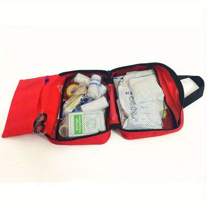 152-Piece First Aid Kit with Red Handled Organizer, Mesh Dividers, Scissors, Forceps and Packed Supplies