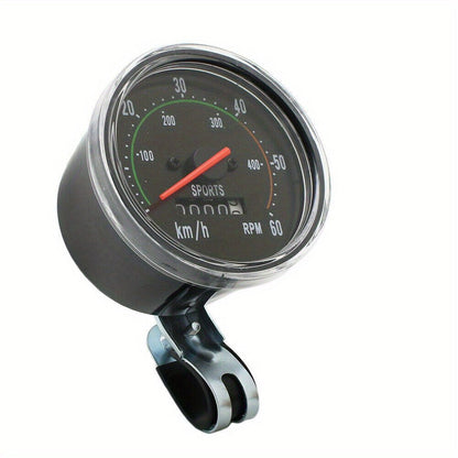 Bicycle Speedometer Classic Chrome Bezel Kit – Black, Left/Right Mountable, Fits 26/27.5/28/29 Inch Handlebars, General Bike & Exercycle