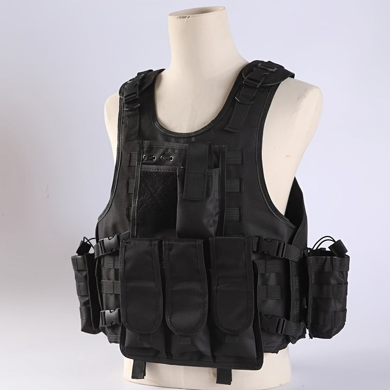 Tactical Outdoor Training Vest for Men Women – Lightweight Protective Hiking Vest with Multi-Pocket Design, Breathable & Adjustable