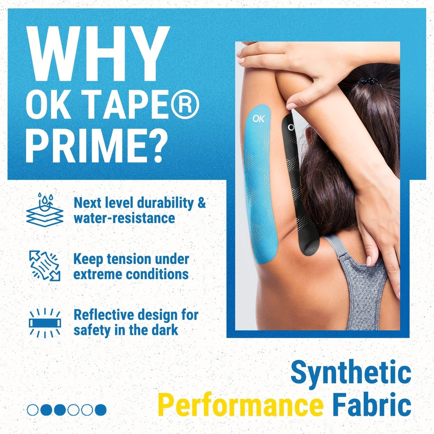 Sports Kinesiology Tape 20 Precut Strips Purple Reflective – Elastic Synthetic Athletic Muscle Support Tape, Quick Adhesion, 2" x 10" Each