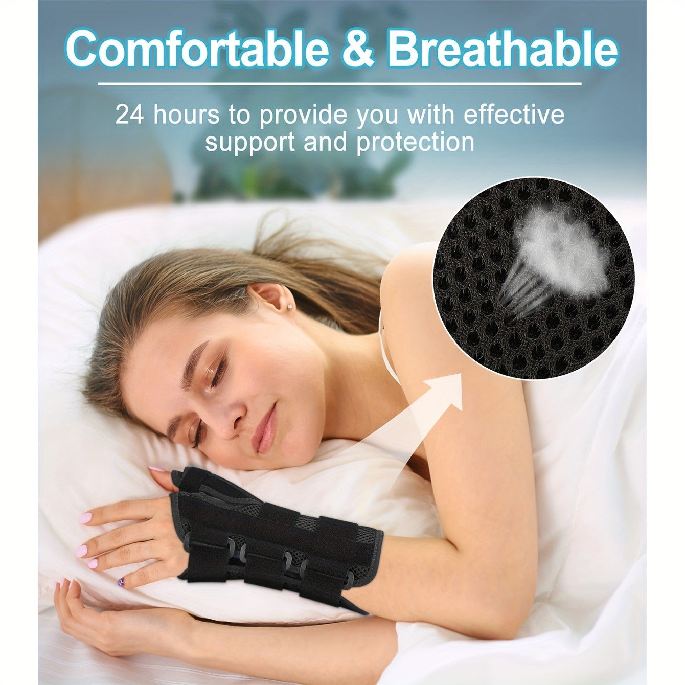 Wrist & Thumb Brace Complete Support Set with Adjustable Shoulder Strap, Night Clip Stabilizer, Wrist Tube & Hand Support