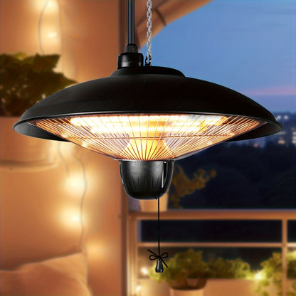 Infrared Patio Heater 1500W Ceiling Mount Electric Outdoor Heater with 3 Heat Settings 600W/900W/1500W