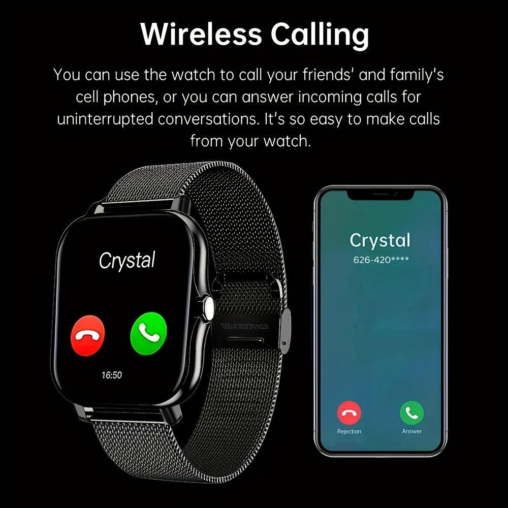 Smartwatch Bluetooth Calling with 1.83" Full Touch Screen, Multiple Sport Modes, Music Control & Sedentary Reminder – Fitness Tracker