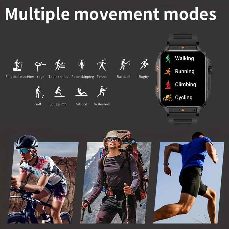 Smartwatch with Wireless Calling – 1.95" HD Display, 100+ Sport Modes, IP68 marking, Step & Calorie Tracker | SENBONO Men & Women