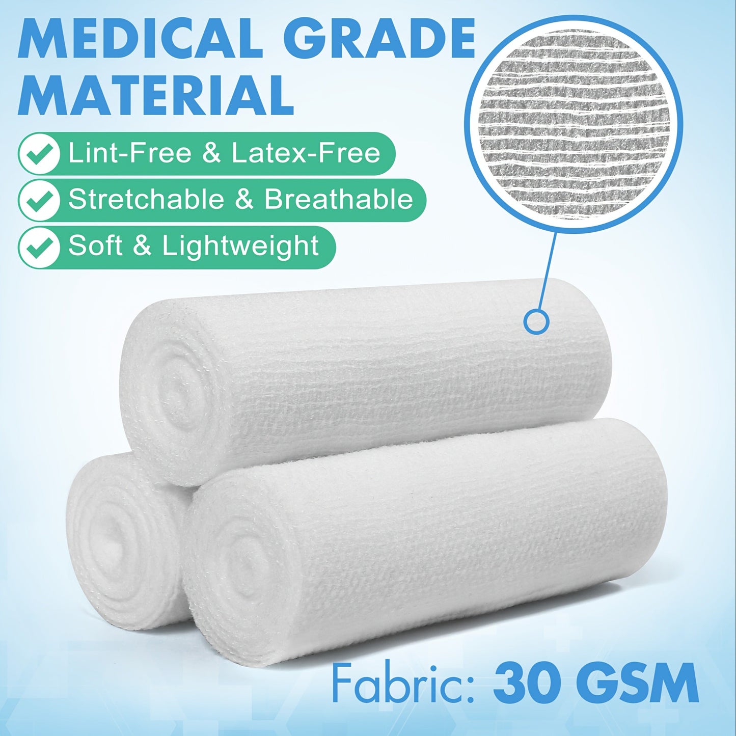 Stretch Conforming Gauze Roll Box with 48 Individually Wrapped 4-Inch by 4.5-Yard White Bandages