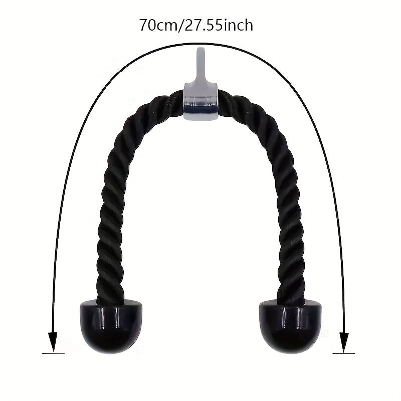 Tricep Rope Cable Attachment 27.5" – Heavy Duty Push Pull Down Rope for Strength Training, Gym & Home Workout