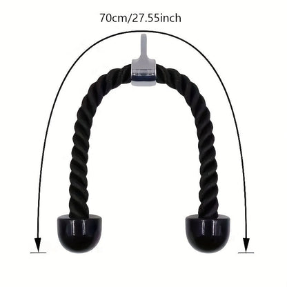 Tricep Rope Cable Attachment 27.5" – Heavy Duty Push Pull Down Rope for Strength Training, Gym & Home Workout
