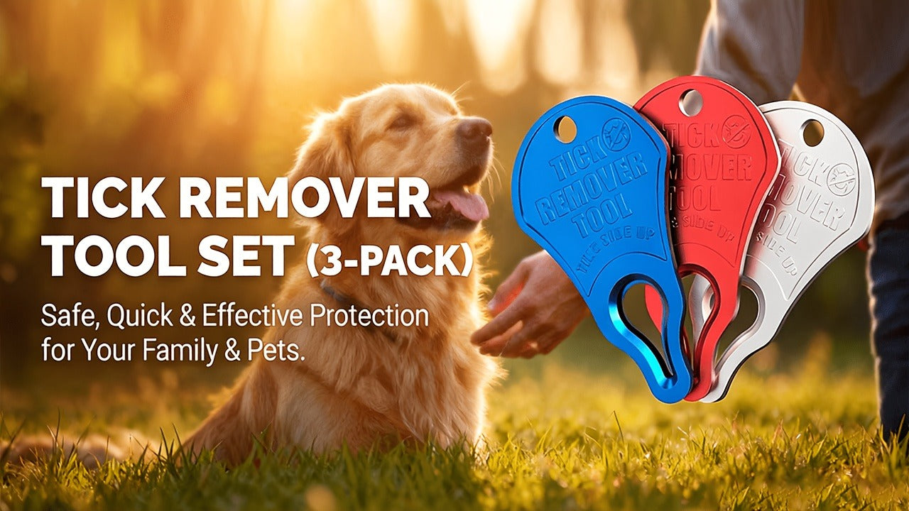 Tick Remover Tool Aluminum – Safe Quick Tick Removal for Dogs Cats Pets Animals & Humans, Essential Outdoor Camping Hiking Tick Hook