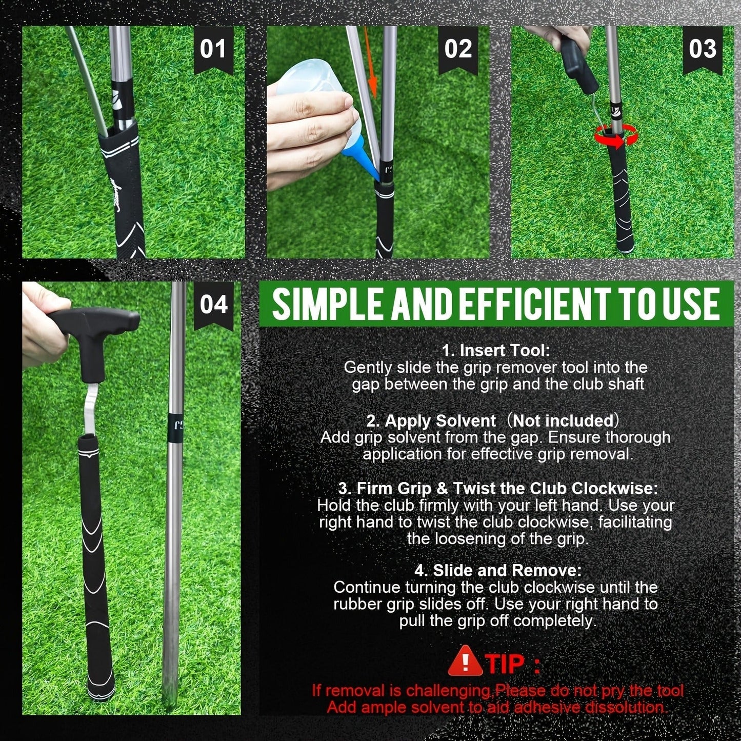 V-Groove Golf Grip Removal Tool High Carbon Steel T-Handle Grip Remover Saver 11 Inch Regripping Tool for Golf Club Shaft Grip Replacement