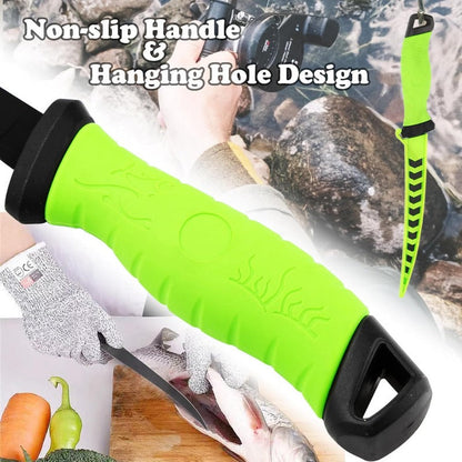 Stainless Steel Fishing Knife Set 3-Piece – 4.5 to 6.5 Inch Fish Fillet Knives for Camping, Fishing & Outdoor Use