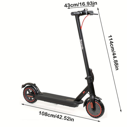 Electric Scooter for Adults 350W Motor Foldable Commuter E-Scooter 19 Miles Range 8.5" Solid Tires Portable Lightweight Travel Scooter