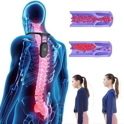 Neck-Worn Posture Reminder with Digital Display, Vibration Alert and USB Charging for Desk Sessions