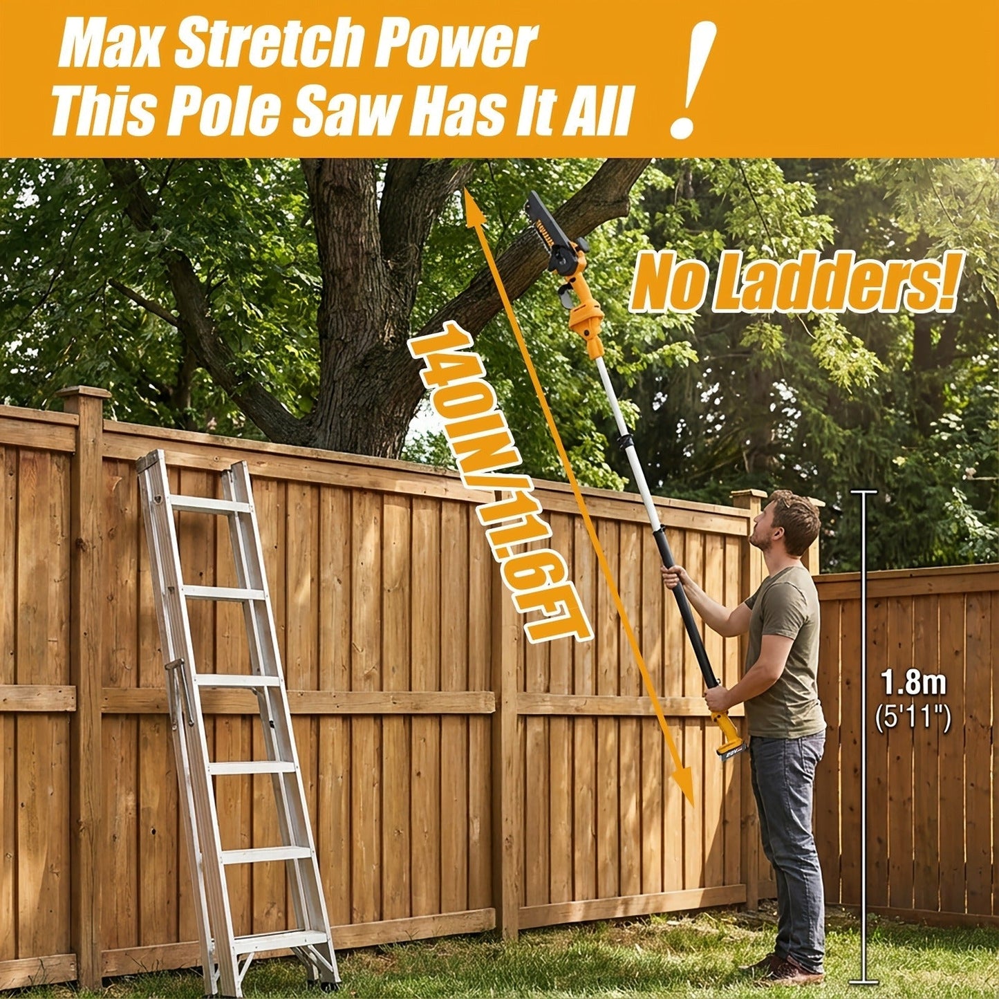 Mini Chainsaw Cordless 6-Inch Brushless with 20V 4.0Ah Rechargeable Battery, One-Hand Electric Handheld Chain Saw for Tree Trimming