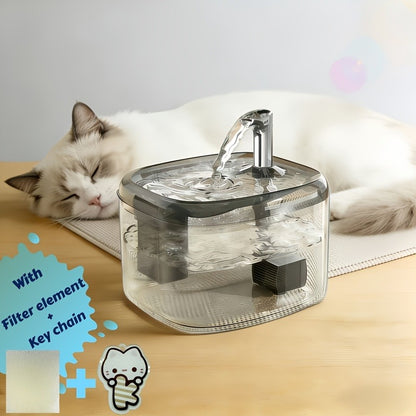 Pet Water Fountain Automatic 4-Stage Filtration – Ultra-Quiet USB Powered Circulating Fresh Water Dispenser with Visible Water Level Window