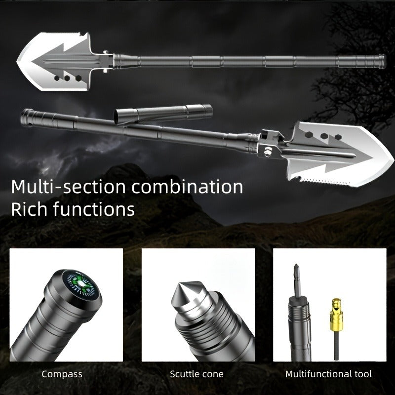 Hand-Forged Camping Axe & Shovel Set Portable Outdoor Tool Kit for Chopping Firewood Hiking Backpacking Gardening Backyard Survival