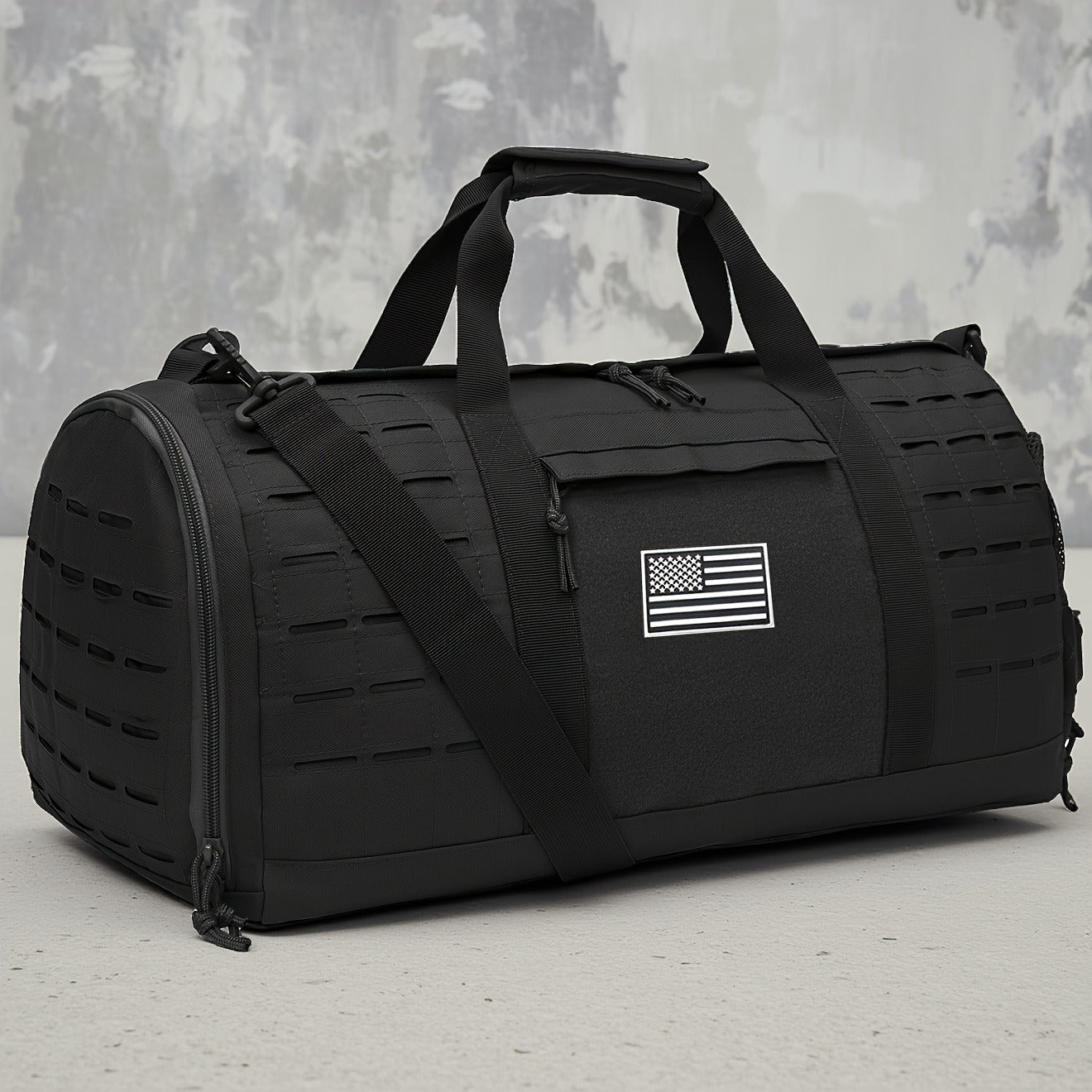 Tactical Duffle Bag 40L for Men Heavy Duty Gym Bag with Shoe Compartment Laptop Pocket Waterproof Sport Travel Bag Weekender Overnight Bag
