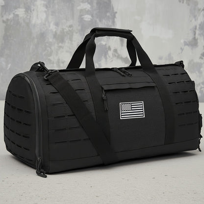 Tactical Duffle Bag 40L for Men Heavy Duty Gym Bag with Shoe Compartment Laptop Pocket Waterproof Sport Travel Bag Weekender Overnight Bag