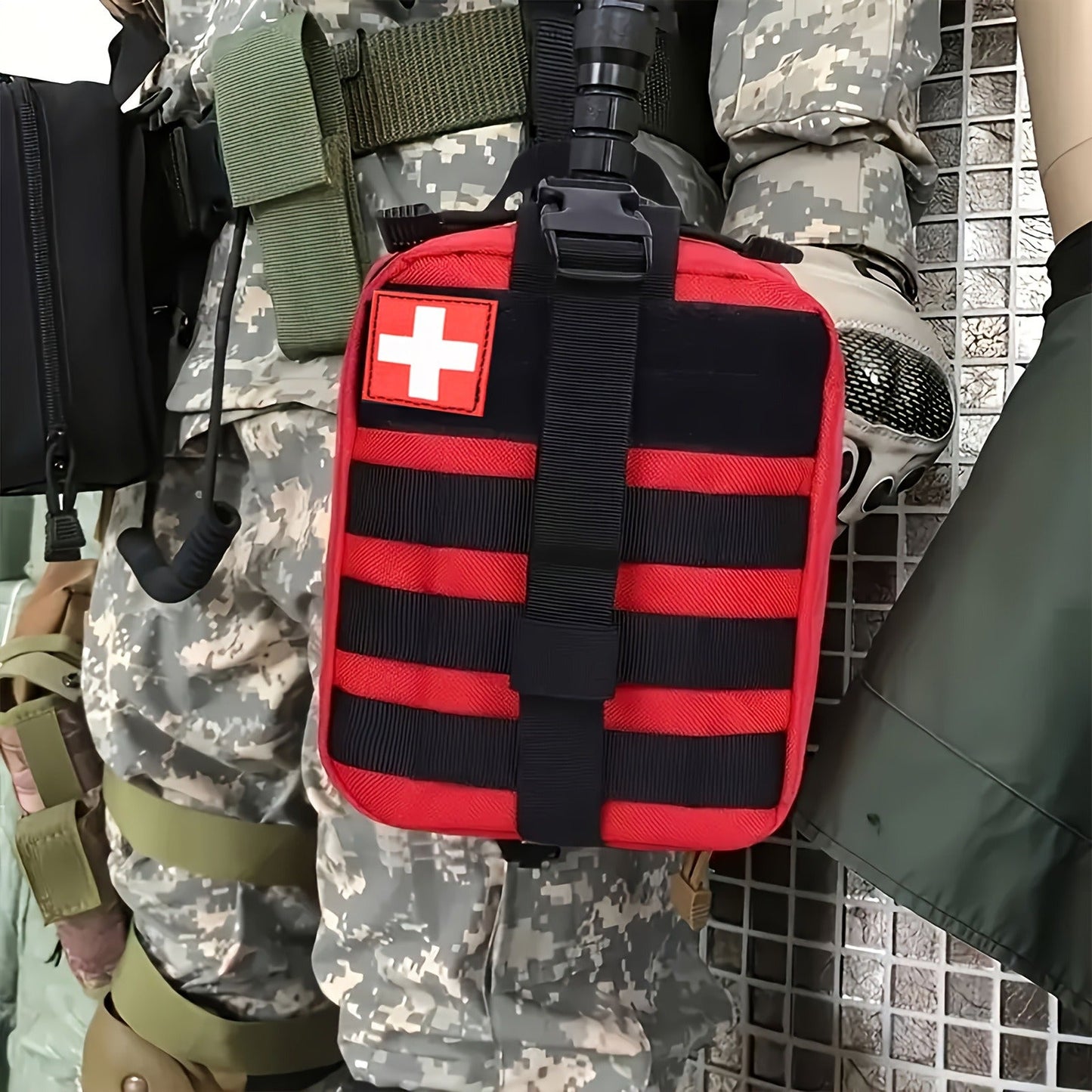 157PCS MOLLE Survival Kit – Outdoor First Aid Emergency Gear for Camping Hiking Adventure Travel Car Home Office School