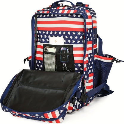 Flag Design Hiking Backpack 20L Tactical Daypack Waterproof Camping Travel Bag Cycling Fitness Outdoor Sports Backpack Independence Day Gift