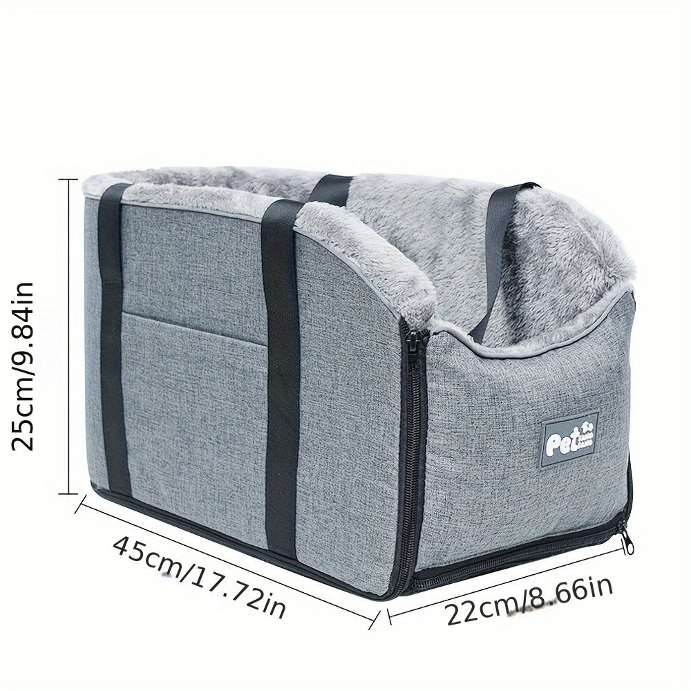 Pet Travel Bag & Car Seat for Small Medium Dogs Cats – Portable Polyester Carrier with Secure Buckle Closure