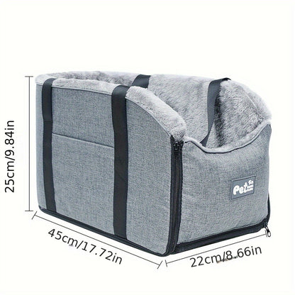 Pet Travel Bag & Car Seat for Small Medium Dogs Cats – Portable Polyester Carrier with Secure Buckle Closure