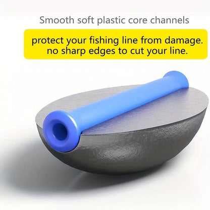 Lead Sinker Egg Weight Fishing Rig – Oval Elliptical Bass Casting Worm Bullet Tackle, Compatible with Saltwater & Freshwater Fishing