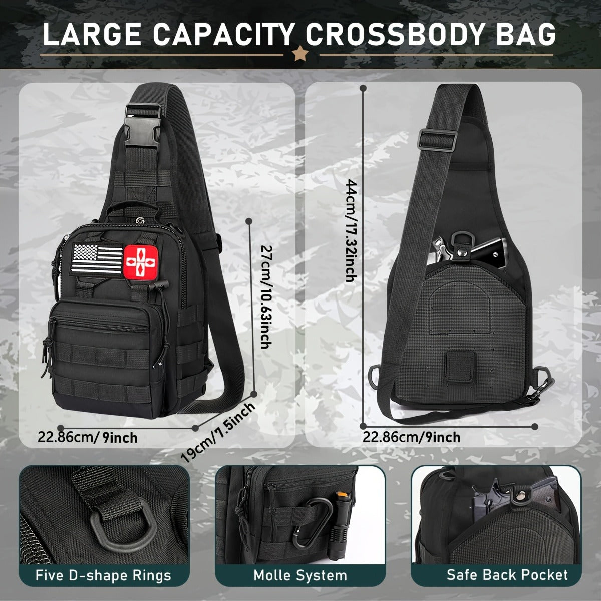 272-Piece Outdoor Tool and First Aid Supply Kits with Crossbody or MOLLE Bags in Four Configurations