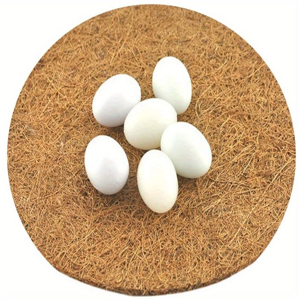Pigeon Nesting Bowl 6-Pack with Coconut Fiber Mat – Durable Plastic Bird Breeding & Hatching Set for Racing Pigeons, Doves