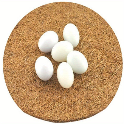 Pigeon Nesting Bowl 6-Pack with Coconut Fiber Mat – Durable Plastic Bird Breeding & Hatching Set for Racing Pigeons, Doves
