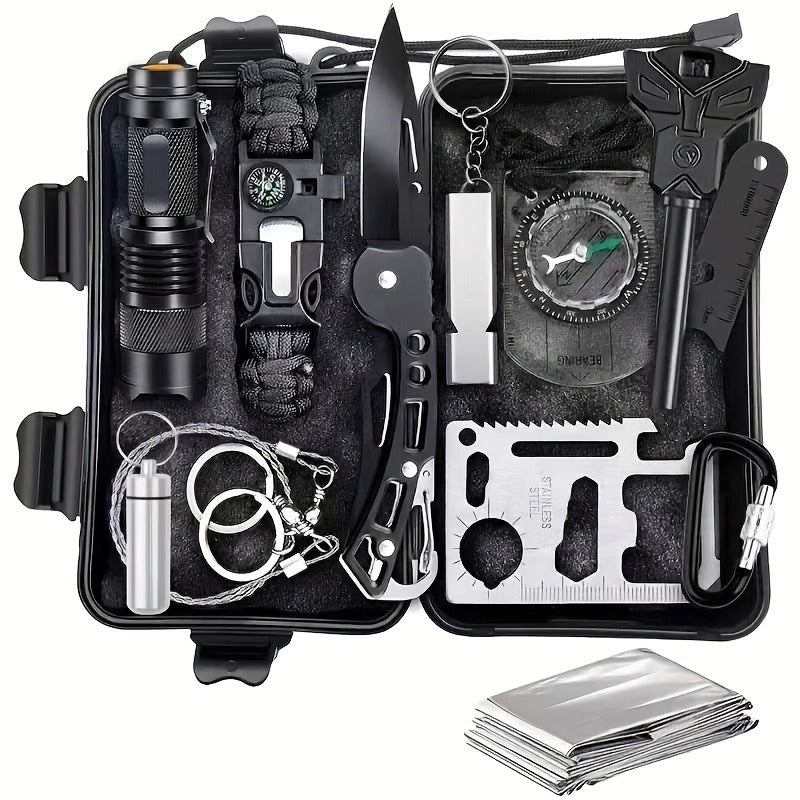 Tactical Knife Set 28-in-1 Survival Equipment – Men's Outdoor Tool Kit for Camping, Hunting, Fishing & Hiking | Perfect Father's Day Gift