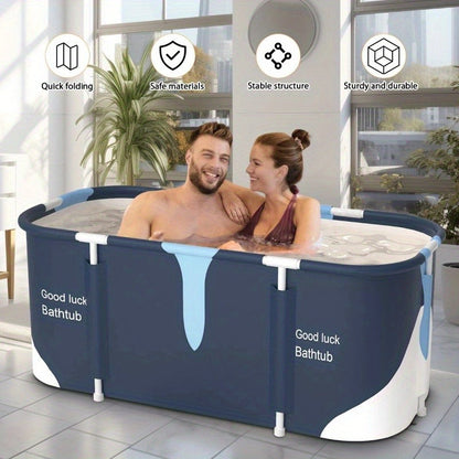 Foldable Bathtub for Adults Portable Inflatable Spa Tub with Massage Jets Indoor Outdoor Ice Bath Cold Plunge for Home or Salon Spa Use