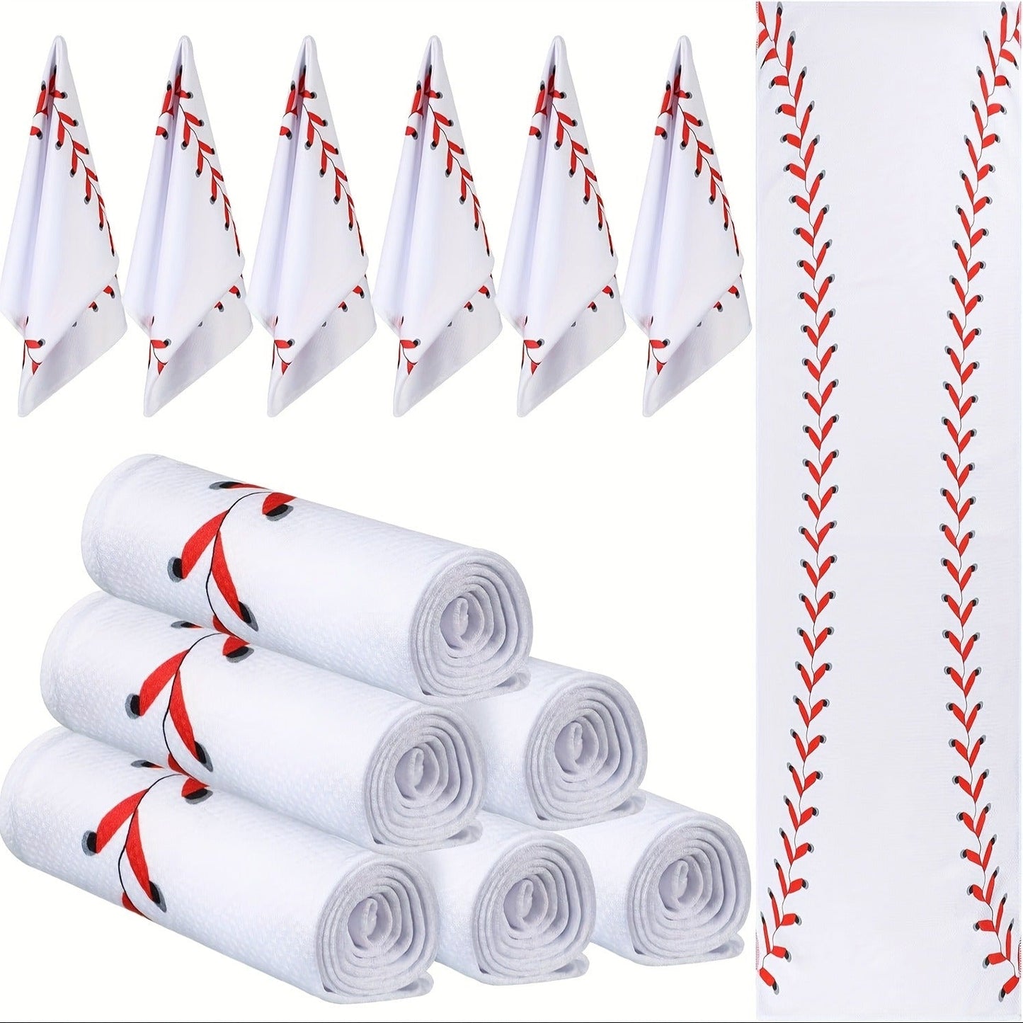 12 Pack Sport Cooling Towel Set 30"x9" Microfiber Chilly Sweat Rags for Baseball Softball Soccer Golf Gym Running Coach Team Gift