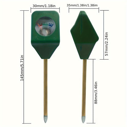 Soil Moisture Meter Probe – Mini Metal Hygrometer Sensor for Garden Plants, Portable Water Analyzer Detector for Flowers
