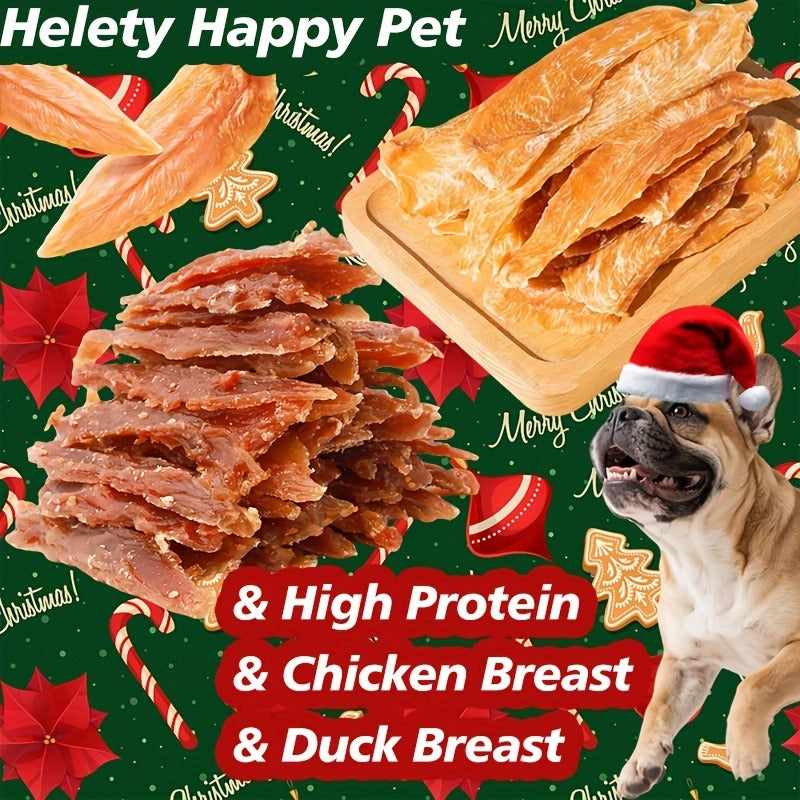 Air-Dried Dog Treats Chicken & Duck Breast Sticks – Single Ingredient Grain Free High Protein Dog Chews, Natural Jerky Snacks for Dogs