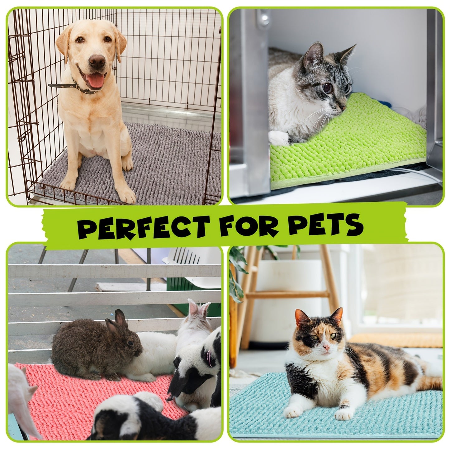 Guinea Pig Cage Liner 8 Pack Reusable Washable Bedding Mat 16x12 Inch, Absorbent Small Animal Cage Pad for Guinea Pig Rabbit Hamster