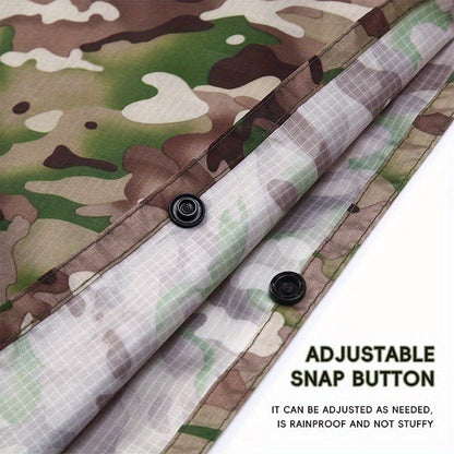 Waterproof Rain Poncho Digital Camouflage – Lightweight Polyester Raincoat for Hiking Camping Mountain Climbing Outdoor Sports